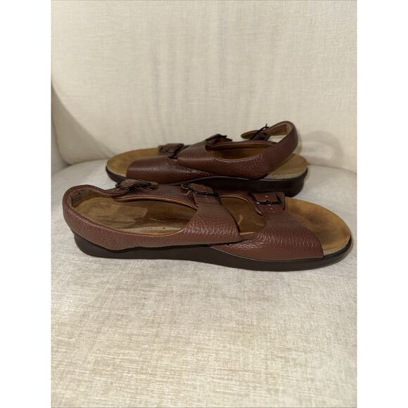 SAS Bravo Heel Strap Sandals Buckles Mens Sz 12 M Brown Tripad Comfort Leather main image 8